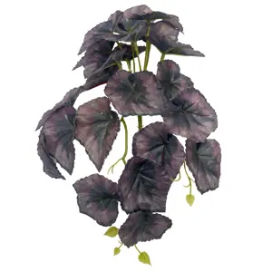 Simulation Single Branch 29CM 22Clusters Artificial Crooked Purple Begonia Wall Art Wholesale Home Life Table Wedding Decoration