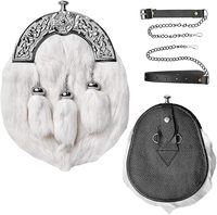 ONSTYLE SPORTS Scottish Semi-Dress Formal Kilt White Rabbit Fur Sporran Chrome Finish Durable Lightweight Music Instrument Stand