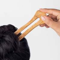 Fourchettes à cheveux en bois d'olivier de style chinois ArtisRaw
