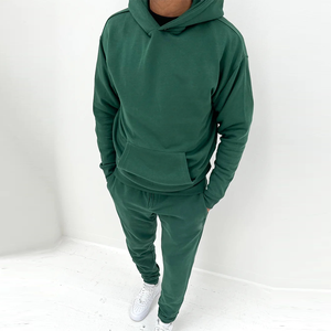 Sweat à capuche vintage personnalisé et pantalon évasé avec fermeture éclair deux pièces ensemble survêtement brodé survêtement pour hommes délavé à l'acide au soleil - Product Image 2