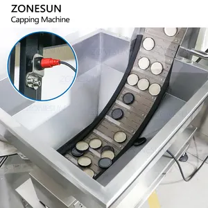 Zonnesun — pot automatique de Sauce chili, pot de confiture en verre, bouteille ronde en PET, couvercle torsadé en métal, Machine à vis