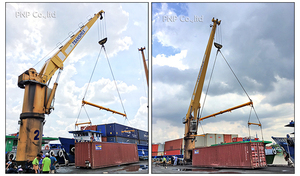 เครื่องยกตู้คอนเทนเนอร์แบบสาย ยี่ห้อ Phuong Nam Phat ขนาด 20-45 ฟุต มอเตอร์ใหม่ รับน้ำหนัก 40 ตัน เหล็กพิเศษ มุมแยก - Product Image 6