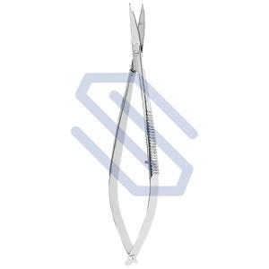 Noyes 12cm Acero inoxidable Curved V Puntos finos Tijeras quirúrgicas Fuente de alimentación manual para instrumentos básicos de vendaje médico - Product Image 1