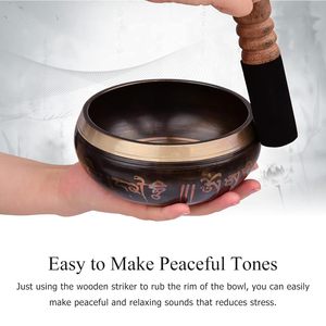 Bol chantant japonais en céramique de haute qualité fait à la main avec un design de luxe pour la décoration de la maison nouveau design religieux à la mode - Product Image 6