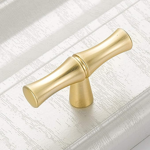 Poignées et boutons de tiroir décoratifs en alliage de zinc en forme de bambou personnalisable pour armoire, tiroir, commode et placard - Product Image 4