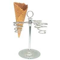Support de cornet de crème glacée en acier inoxydable meilleure qualité et décoration de table support de cornet de crème glacée en acier de taille personnalisée
