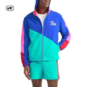 ชุดกางเกงขาสั้นและแจ็กเก็ต2ชิ้นสำหรับผู้ชายชุดเสื้อกันลมไนลอนโลโก้สำหรับวิ่งของผู้ชาย1ชุด - Product Image 5