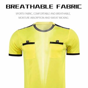 Uniforme d'arbitre de football Premium pour homme Maillot et short de football Pro Referee à manches courtes - Product Image 2