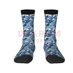 Prix d'usine OEM Chaussettes de sport longues de football pour hommes Matériau personnalisé et logo Caractéristique antidérapante Min. Commander 10 paires - Product Image 1