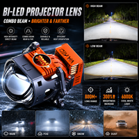 VAHID Lentille de projecteur carrée Bi-LED 3 pouces 6000K 12V, feux de croisement et de route, phares Bi-LED super haute puissance pour la conversion automobile, vente en gros