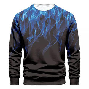 Sweatshirts coupe régulière thermiques doux pour hommes Polyester uni couleur personnalisée sublimation meilleur design hiver Basics coton mélangé - Product Image 5