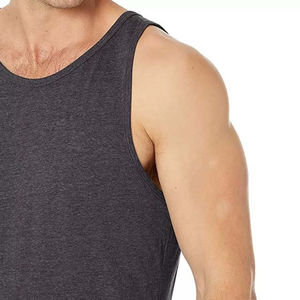 Camiseta sin mangas de algodón 100% de gimnasio para hombre, personalizada, informal, de verano, para entrenamiento, Fitness, transpirable, de Color sólido, venta al por mayor, de punto para culturismo - Product Image 2
