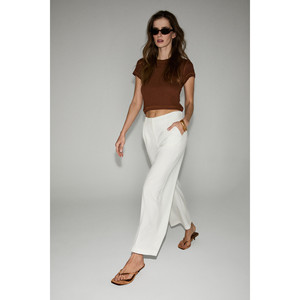 Pantalon large tissé texturé doux pour femme GRIMELANGE PRETTE - Product Image 6