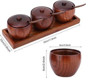Ensemble de cuillère et de plateau de service en bois de qualité supérieure avec pot à huile pliable écologique pour une utilisation moderne sur le comptoir de la cuisine à domicile - Product Image 5
