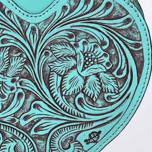 Couverture de selle en cuir de bohème à fleurs occidentales sac fourre-tout usiné à la main sac de cantine motif personnalisé gland prêt fabricant de stock - Product Image 3