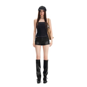 Premium Distressed Textures Ultimate Street Style Trendy Wholesale Fashion And Trendy Denim Top For Women - Product Image 3