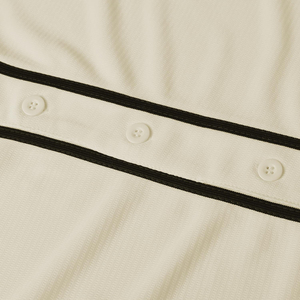 Camiseta de béisbol unisex, ropa deportiva de talla grande, transpirable, diseño de letras sólidas, 100% poliéster, absorbe la humedad, bolsillos con cuello en V - Product Image 4