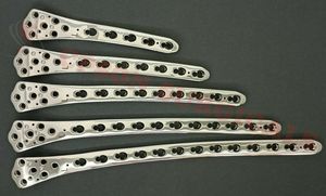 Basis Van Chirurgische Veterinaire Distale Femur Platen 5.0Mm Set Van 10 Stuks <span class=keywords><strong>Oem</strong></span> L5/R5 Ss Orthopedische Implantaat Door Pentax Chirurgische