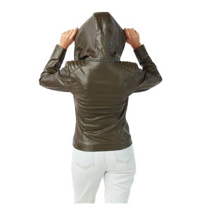 Chaqueta de Piel de Cordero Suave e Informal para Mujer, Estilo Urbano, Cómoda, Impermeable, Resistente al Viento, Ecológica, Moderna, de Nailon - Product Image 4