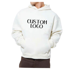 Sweat à capuche à fermeture éclair en molleton de coton épais pour hommes, logo de marque en relief, patchs en chenille, style pull, fermeture éclair complète, hiver uni - Product Image 4