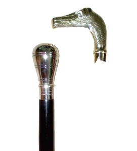 Bastón de madera hecho a mano para caminar con caballo de latón y bola, manijas para caminar, canes de madera con caballo de latón y mango de bola - Product Image 1