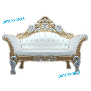 Boda oro plata Pavo Real sofá boda diseñador diamante blanco sofá boda madera Pavo Real estilo dos plazas - Product Image 1