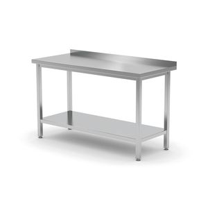 HENDI Profi Line 1000x600x(H)850mm <b>Wall</b> <b>Table</b> with Shelf Bolted Design Depth 600 mm - Product Image 1