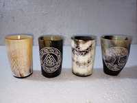 Jarra de Cuerno Natural de Estilo Medieval de Alta Calidad de 200 ml, Vasos de Vino de Vidrio con MOQ Bajo para Fiestas, Artículos de Bebida Vikingos