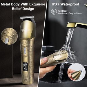 Kit de Afeitado Eléctrico para Hombre, Recortadora de Barba Inalámbrica Mejorada, Resistente al Agua, para Bigote, Cara, Nariz y Cuerpo - Product Image 3