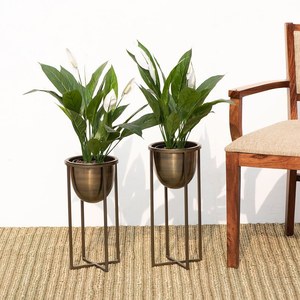 Soporte de maceta de Metal para decoración del hogar, calidad superior, oro rosa brillante pulido - Product Image 6