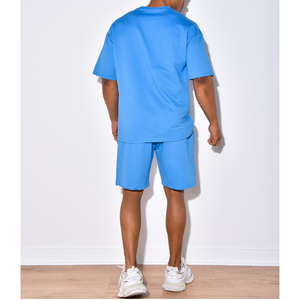 Ensemble T-shirt et short décontracté d'hiver 2025 de haute qualité pour hommes, en coton, avec logo personnalisé, vente en gros - Product Image 5