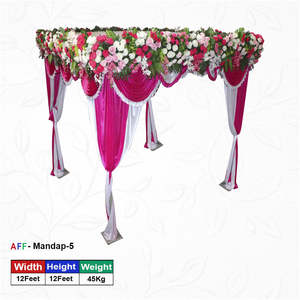 Arche florale ronde en plastique rose artificiel, sur mesure, hauteur et largeur de 5 à 6 pieds, style moderne fait main, toile de fond pour mariages et événements festifs - Product Image 2