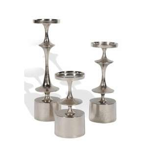 Candelabro de aluminio plateado de siete brazos, candelabro de aluminio fundido sólido pesado, portavelas de decoración modernista - Product Image 3