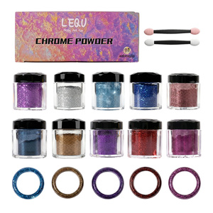 LE.Q.U Poudre de pigment miroir magique 10 couleurs pour la décoration d'ongles et l'artisanat en résine - Product Image 1