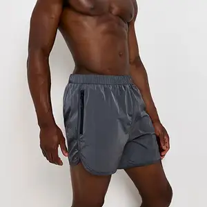 Pantalones cortos de playa de poliéster para hombre, traje de baño personalizado con dos ojales y bolsillo trasero, 2022
