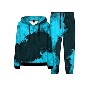 OEM ODM 100% algodón de alta calidad personalizado ropa de calle Drop Color Dye Vintage desgastado lavado Sudadera con capucha para hombre chándal conjuntos de hombre - Product Image 1