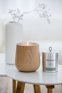 Pot de bougie unique fabriqué à la main rustique en bois naturel support de lumière écologique pour la décoration intérieure et l'ambiance de Noël - Product Image 3