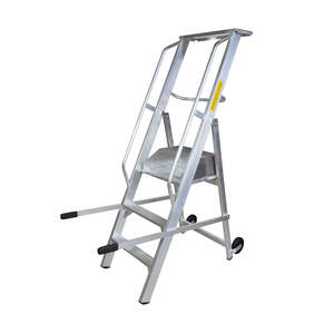 Industrial Design 3-<b>Step</b> <b>Platform</b> Ladder with Work <b>Platform</b> for Outdoor Warehouse & Exterior Use for Staircase - Product Image 1