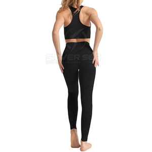 Ropa de entrenamiento deportiva sin mangas para mujer personalizada, conjunto de Yoga de 2 piezas, conjuntos de fitness para gimnasio 2023 a la venta - Product Image 4