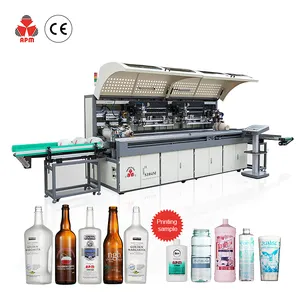 S104 2 3 4 Colors Fully Automatic Screen Printer With UV Drying System For Bottles Tubes Cups All Servo Silk Screen Printing