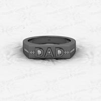 Meistverkaufter 925 Sterling Silber Rhodium-Plattierter Ewigkeitsring DAD Vater Graviert Personalisiert Herren Damen Zirkon Party