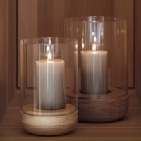 Porte-bougie et support en bois de luxe faits à la main pour la décoration de la maison Noël et Pâques