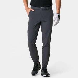 Vente en gros de vêtements de sport athlétique gris foncé pour hommes, pantalon de golf jogging décontracté à revers élastiques et stretch dans les 4 sens - Product Image 1