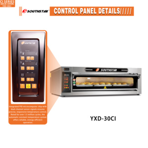 <span class=keywords><strong>Horno</strong></span> Eléctrico Comercial Southstar <span class=keywords><strong>de</strong></span> 3 Bandejas para Panadería con Vidrio Transparente, 380V, Acero Inoxidable - Product Image 2