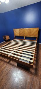 Bán Buôn Thiết Kế Hiện đại Rắn Keo/Cao Su Gỗ Bộ Đồ Giường Khung Nền Tảng Giường Cho Nhà & Khách Sạn Cho Căn Hộ Nội Thất - Product Image 5