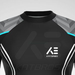 KATBROS Men Eco-Friendly Breathable Seamless Fusing Rash Guard Quick Dry Spandex Polyester Fitness <b>Shirt</b> Full Sleeve Printed - Product Image 5