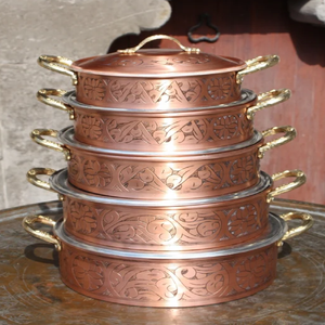ชุดเครื่องครัวทองแดงและเสริฟเครื่องครัวสำหรับใช้ในบ้านชุดเครื่องครัวดัตช์สำหรับทอดซุปนมสเต็กหม้อทำอาหารกระทะทองแดง - Product Image 1