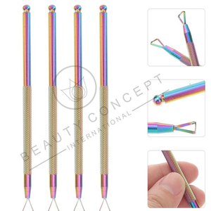 Ergonomic Dual-ended Triangular <b>Cuticle</b> Pusher Professional Titanium <b>Tool</b> for Nail Care Grooming Nail Gel Remover Eco-Friendly - Product Image 3