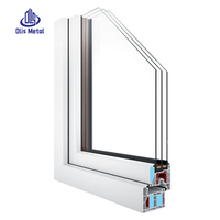 Fenêtres à double vitrage à glissière en bois recouvert d'aluminium de type maison passive nordique, écoénergétiques, insonorisées, triple vitrage, fenêtre à battants