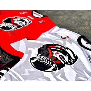 เสื้อฟุตบอลอเมริกัน7v7ทันสมัยสไตล์คลาสสิกสวมใส่สบายพิเศษมีเอกลักษณ์พร้อมโลโก้ทีมระบายอากาศและราคาไม่แพง - Product Image 5